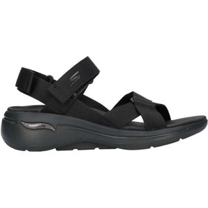 Skechers, Schoenen, Dames, Zwart, 38 EU, Go Walk Arch Fit San Sandalen