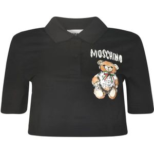 Moschino, Tops, Dames, Zwart, M, Stijlvolle T-shirts en Polos