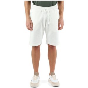 Antony Morato, Korte broeken, Heren, Wit, XL, Katoen, Katoenen Bermuda shorts met logo borduurwerk