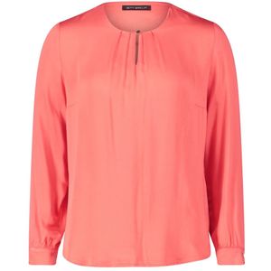 Betty Barclay, Blouses & Shirts, Dames, Roze, 2Xl, Flowy Lange Mouw Blouse