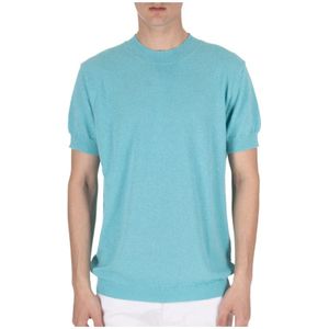 Daniele Fiesoli, Rasato T-shirt in katoen nylon mix Blauw, Heren, Maat:S