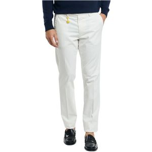 Manuel Ritz, Broeken, Heren, Wit, L, Katoen, Witte Slim Fit Broek van Stretchkatoen