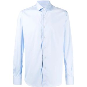 Xacus, Overhemden, Heren, Blauw, 4Xl, Katoen, Slim-Fit Lichtblauw Overhemd