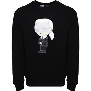 Karl Lagerfeld, Sweatshirts & Hoodies, Heren, Zwart, S, Katoen, Tokidoki Crewneck Sweatshirt