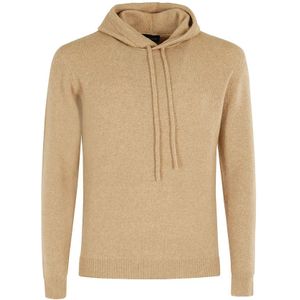 Roberto Collina, Sweatshirts & Hoodies, Heren, Bruin, M, Wol, Baby Camel Wol Cappuccio Sweater