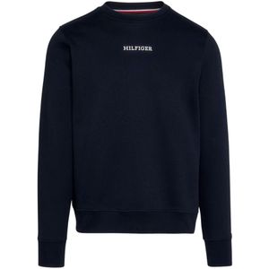 Tommy Hilfiger, Sweatshirts & Hoodies, Heren, Blauw, L, Katoen, Heren Crewneck Sweatshirt Regular Fit