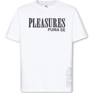 Puma, Tops, Heren, Wit, XL, Katoen, Pleasures x Puma