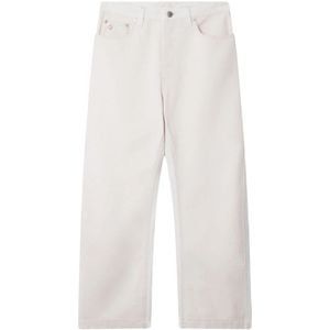 Stella McCartney, Jeans, Dames, Wit, W26, Katoen, Wijde pijp biologisch katoenen spijkerbroek