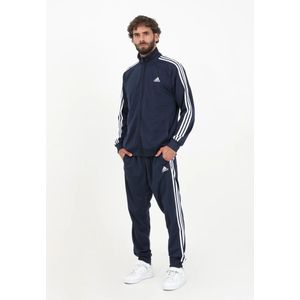 Adidas, Sport, Heren, Blauw, M, Casual blauwe tracksuit met 3 strepen