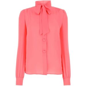 Moschino, Blouses & Shirts, Dames, Roze, S, Veelzijdige Blouse met Unieke Details