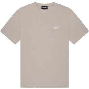 Quotrell, Quotrell Atelier Milano T-Shirt Heren Taupe/Gebroken Wit Beige, Heren, Maat:M