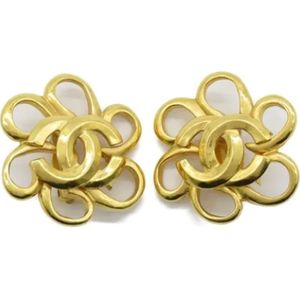 Chanel Vintage, Pre-owned Metal earrings Geel, Dames, Maat:ONE Size