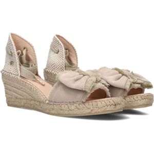 Fred De La Bretoniere, Schoenen, Dames, Beige, 37 EU, Suède, Taupe Suede Bow Espadrilles