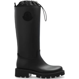 Moncler, Schoenen, Dames, Zwart, 40 EU, Leer, Zwarte Enkellaarsjes voor Vrouwen