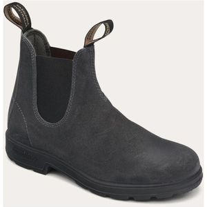 Blundstone, Schoenen, Heren, Grijs, 43 EU, Leer, Grijs/zwarte leren enkellaarzen