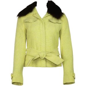 Dolce & Gabbana Pre-owned, Pre-owned, unisex, Geel, M, Wol, Pre-owned Wool outerwear