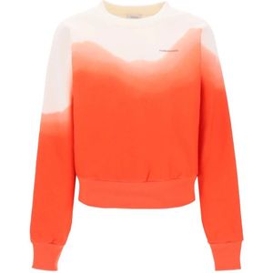 Salvatore Ferragamo, Dip-Dye Effect Crew-Neck Sweatshirt Veelkleurig, Dames, Maat:M