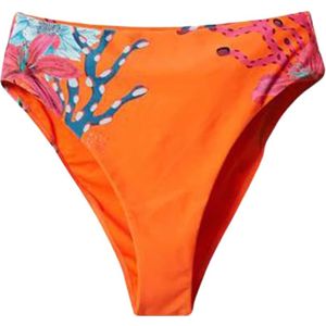 Desigual, Badkleding, Dames, Oranje, S, Bloemen Slip-On Strandkleding voor Vrouwen