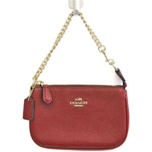 Coach Pre-owned, Pre-owned, Dames, Rood, ONE Size, Leer, Pre-owned Leather clutches