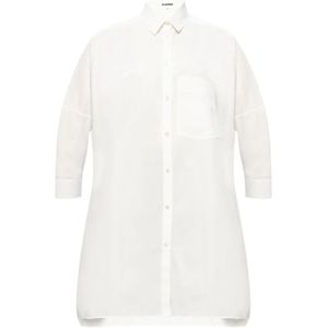 Jil Sander, Oversized Katoenen Overhemd Wit, Dames, Maat:XS