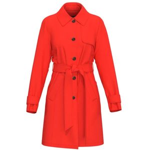 Marella, Koraalrode Katoenen Trenchcoat Rood, Dames, Maat:XL