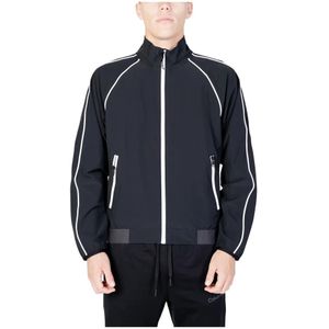 Calvin Klein, Zwarte Sport Sweatshirt voor Heren Zwart, Heren, Maat:M