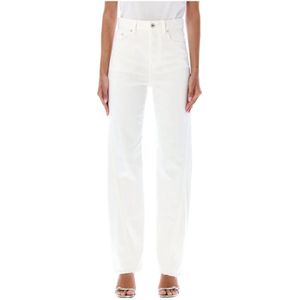 Lanvin, Witte Twisted Denim Jeans - Damesmode Wit, Dames, Maat:S