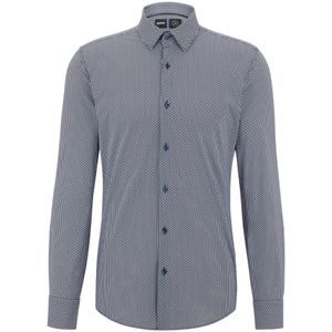 Hugo Boss, Overhemden, Heren, Zwart, XL, Leer, Casual Shirts