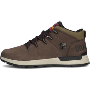 Timberland, Schoenen, Heren, Bruin, 45 EU, Mid Lace Sneakers Bruin Nubuck