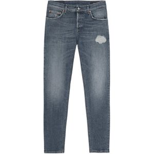 Dondup, Jeans, Heren, Blauw, W34, Slim-fit Grijze Jeans