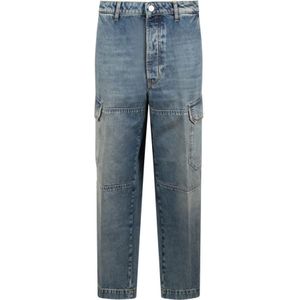 Nine In The Morning, Jeans, Heren, Blauw, W31, Katoen, Cargo Jeans Regular Fit Katoen Denim