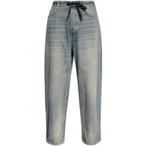 Balenciaga, Jeans, Heren, Blauw, XS, Katoen, Jeans met een vintage effect