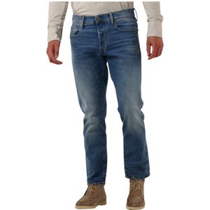 G-star, Jeans, Heren, Blauw, W33 L34, Katoen, Regular Tapered Blauwe Jeans