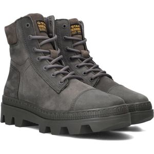 G-star, Schoenen, Dames, Grijs, 36 EU, Leer, Grijze Hoge Veterschoenen