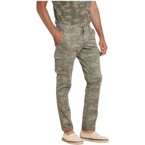 Mason's, Camouflage Cargo Broek voor Heren Groen, Heren, Maat:S