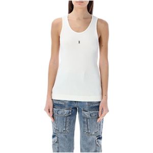 Givenchy, Mouwloze Top Wit, Dames, Maat:M
