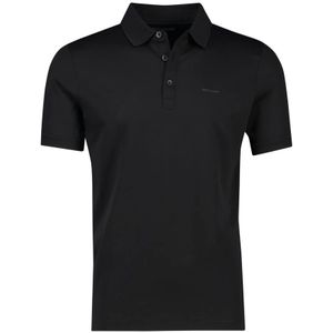 Pierre Cardin, Zwarte poloshirt met korte mouwen Zwart, Heren, Maat:M