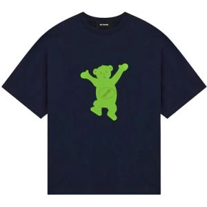 We11Done, Tops, Heren, Blauw, L, Blauwe Teddy Logo T-shirt Polo