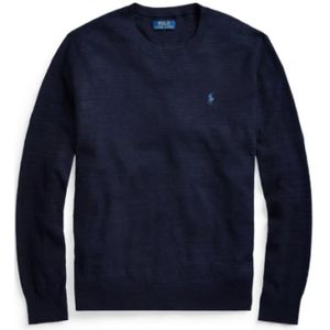 Polo Ralph Lauren, Sweatshirts & Hoodies, Heren, Blauw, L, Katoen, Gestructureerde Ronde Hals Trui