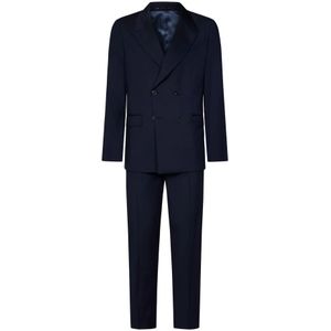 Low Brand, Pakken, Heren, Blauw, S, Double Breasted Suits