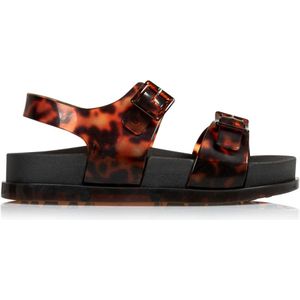 Melissa, Schoenen, Dames, Bruin, 39 EU, Plateau Sandalen Bruin/Zwart Brede Stijl