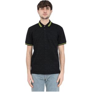 Moschino, Groene Gestreepte Polo Shirt Zwart, Heren, Maat:XL