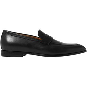 Scarosso, Marzio Loafers - Handgemaakte Italiaanse Penny Loafers Zwart, Heren, Maat:47 EU