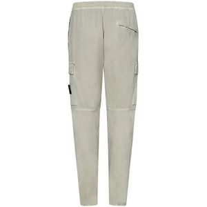 Stone Island, Broeken, Heren, Beige, W31, Katoen, Beige Broek Aw 24 Verhoog Garderobe Moderne Man