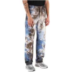 Darkpark, Broeken, Heren, Veelkleurig, W32, Denim, Tie-Dye Denim Broek