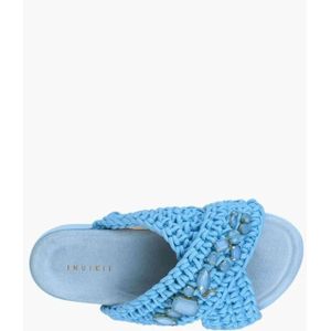 Inuikii, Schoenen, Dames, Blauw, 37 EU, Schitterende Edelsteen Slippers