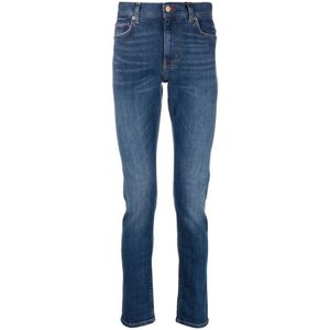 Tommy Hilfiger, Slim Layton Rick Blauwe Jeans Blauw, Heren, Maat:W34 L32