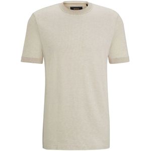 Hugo Boss, T-Shirts Beige, Heren, Maat:XL