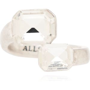 AllSaints, Ring met kristallen versiering Grijs, Dames, Maat:L