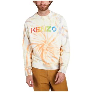Kenzo, Sweatshirts & Hoodies, Heren, Veelkleurig, M, Katoen, Regenboog Tie Dye Sweatshirt